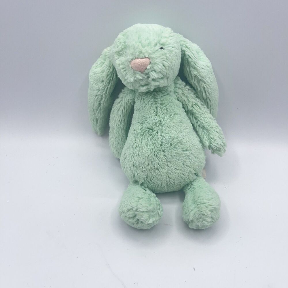 Jellycat Green (Mint?) Bunny Rabbit - Retired, Small size